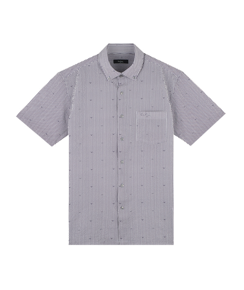 [피에르가르뎅] 스트라이프 프린트 노멀핏 남자 셔츠 PMWS2607