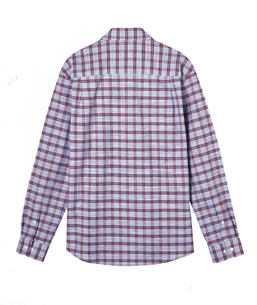 [던필드] 컬러블록 체크 셔츠 PIWS1606