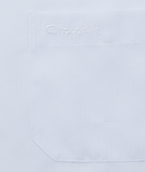 [크로커다일] 모달 도비 화이트 셔츠 CDAA5YS2405