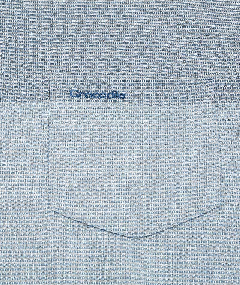 [크로커다일] 한기장 상하 패턴 카라 티셔츠 CDAA9TS1431
