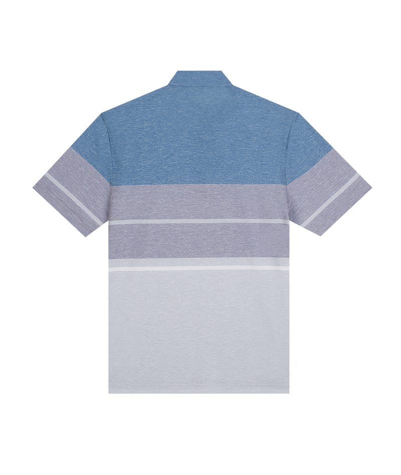 [피에르가르뎅] 블록 스트라이프 패턴 카라 티셔츠 POTS2431 - 던필드몰_DawnFieldMall