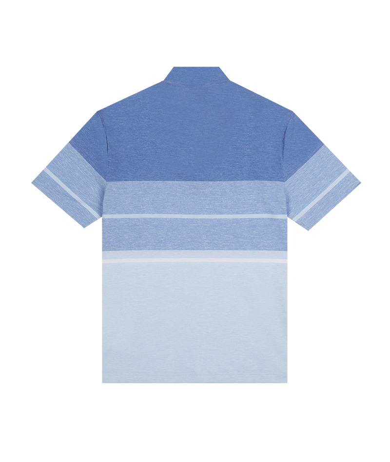 [피에르가르뎅] 블록 스트라이프 패턴 카라 티셔츠 POTS2430 - 던필드몰_DawnFieldMall